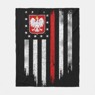 Polska American Flagga Combo Polen Usa Polska Fleecefilt