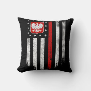 Polska American Flagga Combo Polen Usa Polska Kudde