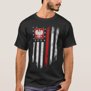 Polska American Flagga Combo Polen Usa Polska T Shirt