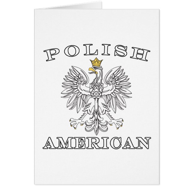 Polska American White Eagle Hälsningskort (Framsidan)