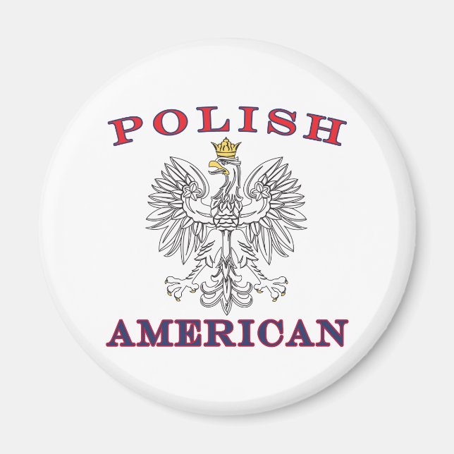 Polska American White Eagle Magnet (Framsidan)