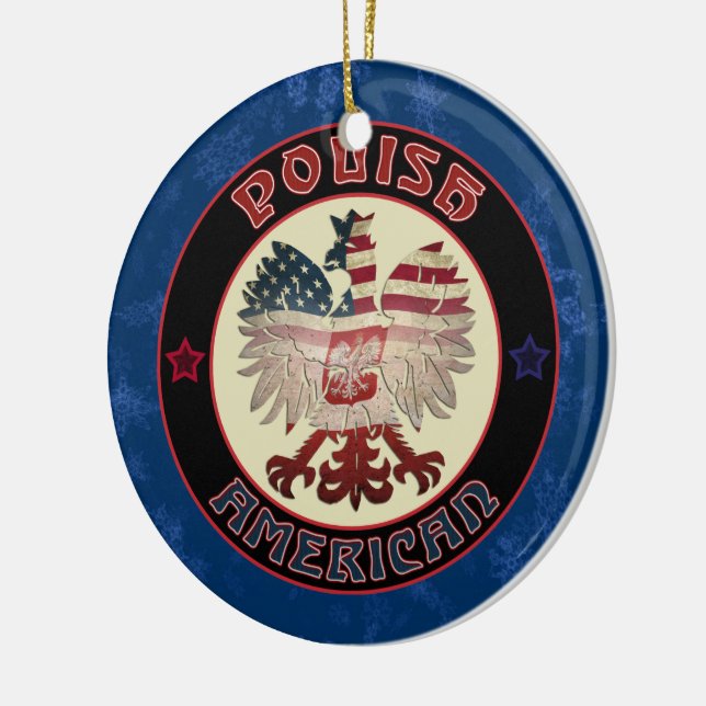 Polska Amerika Eagle-julprydnad Julgransprydnad Keramik (Vänster)