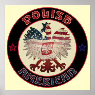 Polska amerikanska Eagle Poster