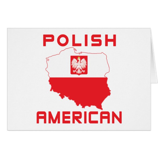 Polska amerikanska Karta Hälsningskort (Framsidan Horizontal)