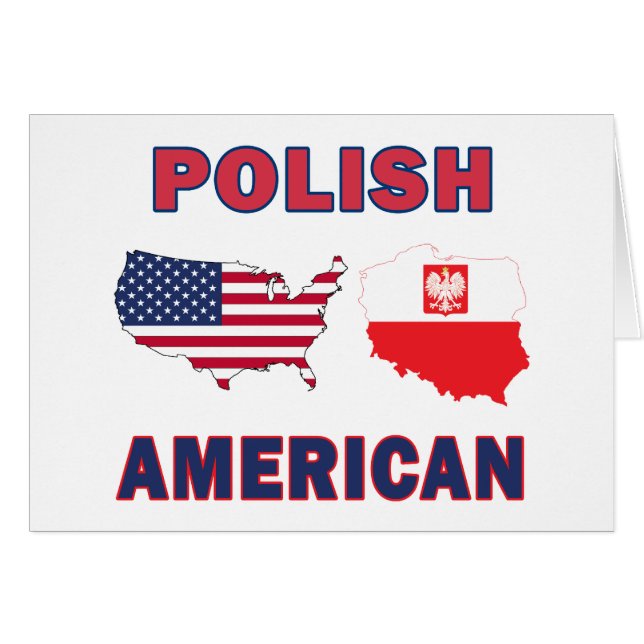 Polska amerikanska Karta Hälsningskort (Framsidan Horizontal)