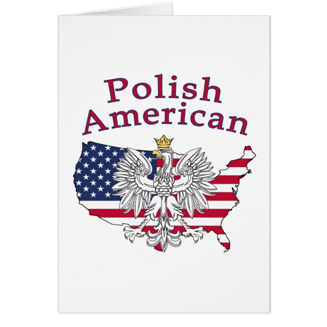 Polska amerikanska Karta Hälsningskort (Framsidan)