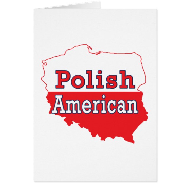 Polska amerikanska Karta Hälsningskort (Framsidan)