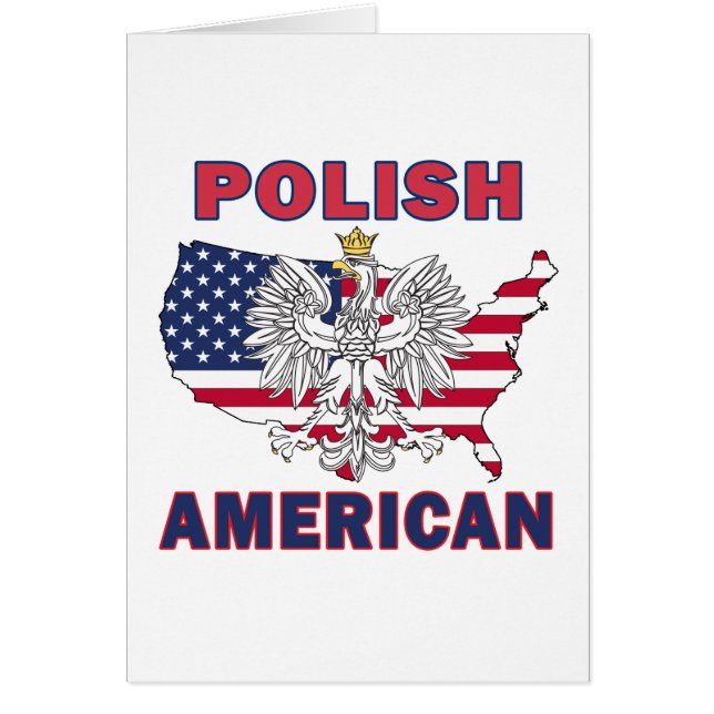 Polska amerikanska Karta Hälsningskort (Framsidan)