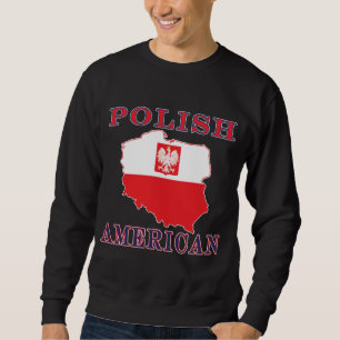 Polska amerikanska Karta Lång Ärmad Tröja