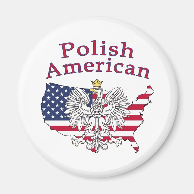 Polska amerikanska Karta Magnet (Framsidan)