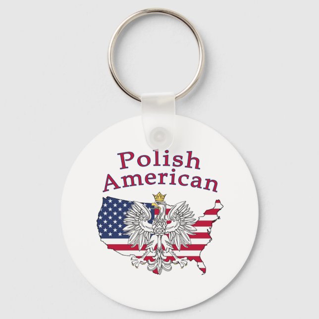 Polska amerikanska Karta Nyckelring (Framsida)