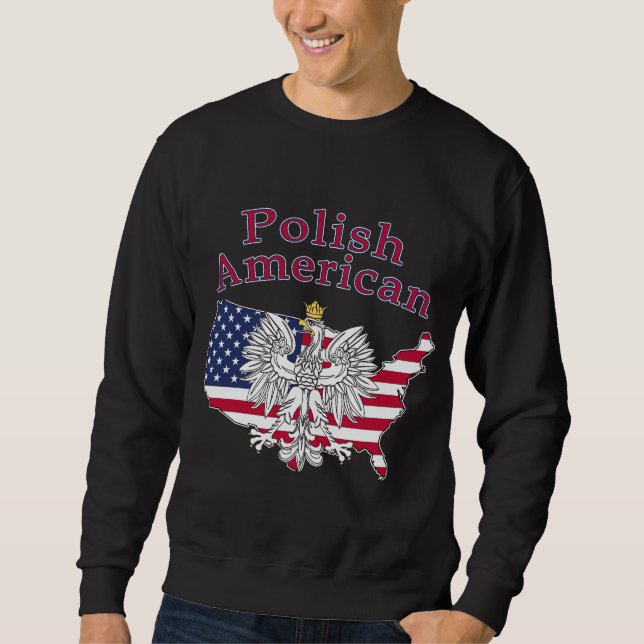 Polska amerikanska Karta Sweatshirt (Framsida)