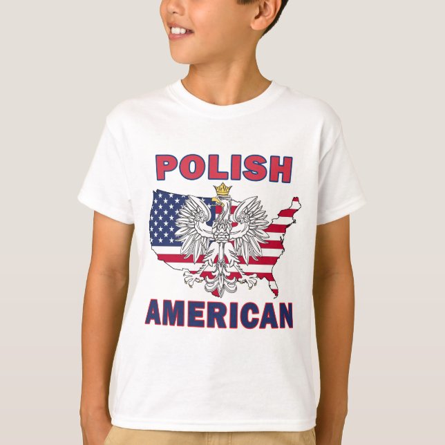 Polska amerikanska Karta T Shirt (Framsida)
