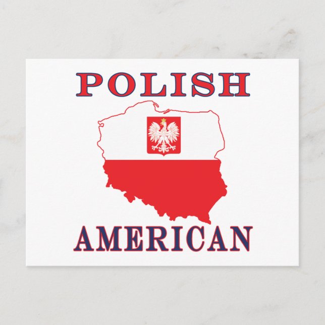 Polska amerikanska Karta Vykort (Framsida)