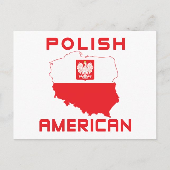 Polska amerikanska Karta Vykort (Framsida)