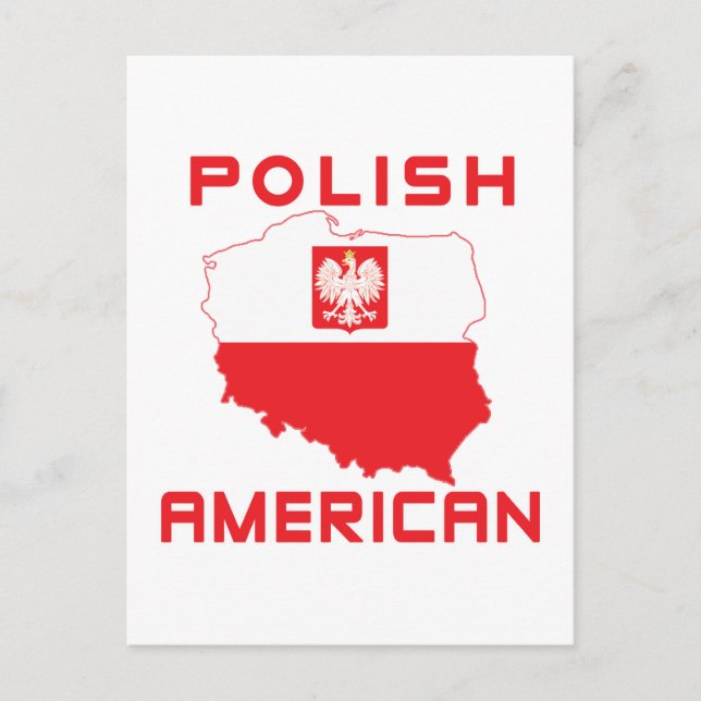 Polska amerikanska Karta Vykort (Framsida)