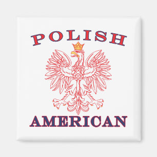 Polska amerikanska röda Eagle Magnet