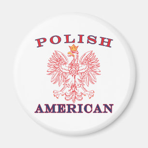 Polska amerikanska röda Eagle Magnet