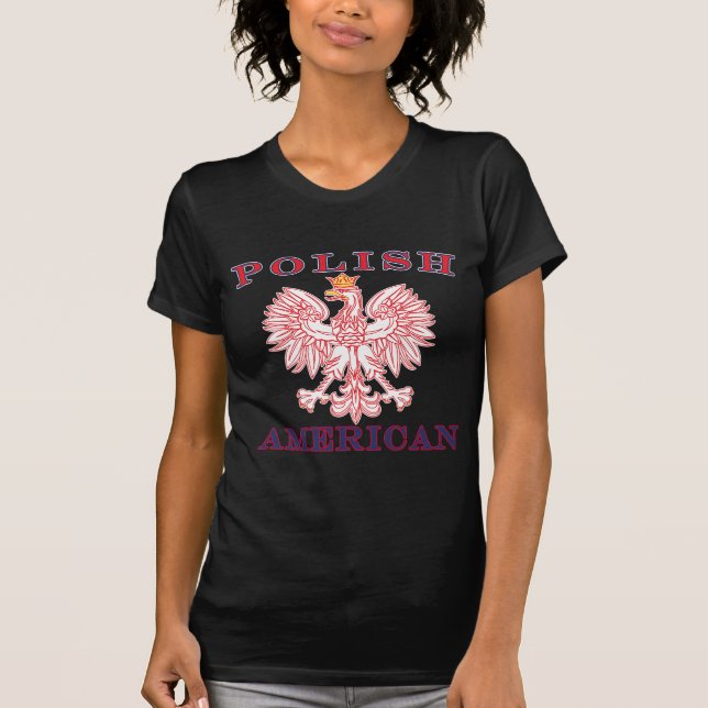 Polska amerikanska röda Eagle Tee (Framsida)