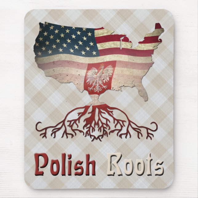 Polska amerikanska rötter Mousemat Musmatta (Framsidan)