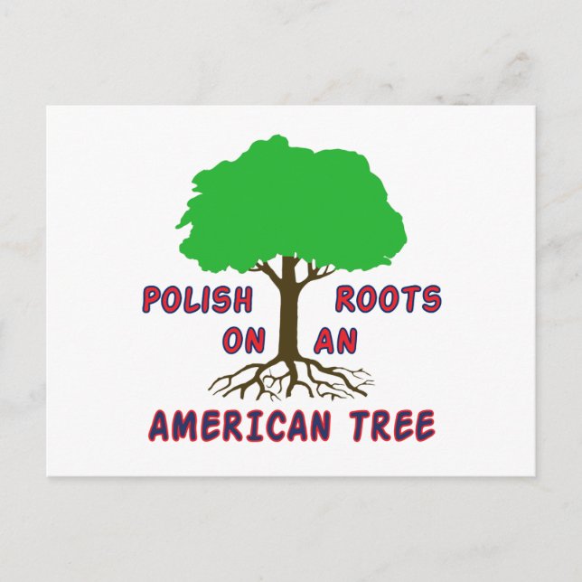 Polska amerikanska rötter vykort (Framsida)