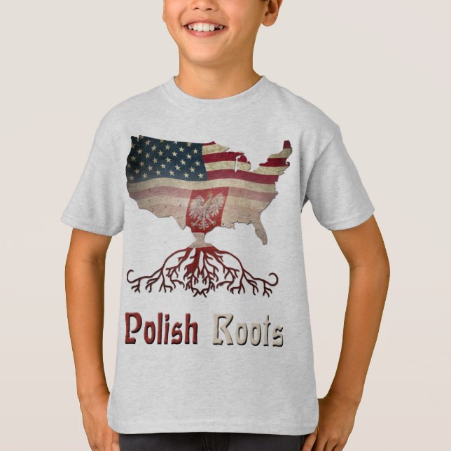 Polska Ancestry Roots T-Shirt (Framsida)
