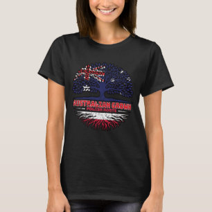 Polska australiska Australien Träd Roots Flagga T Shirt