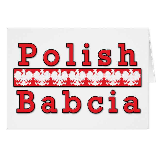 Polska Babcia Eagles Hälsningskort (Framsidan Horizontal)