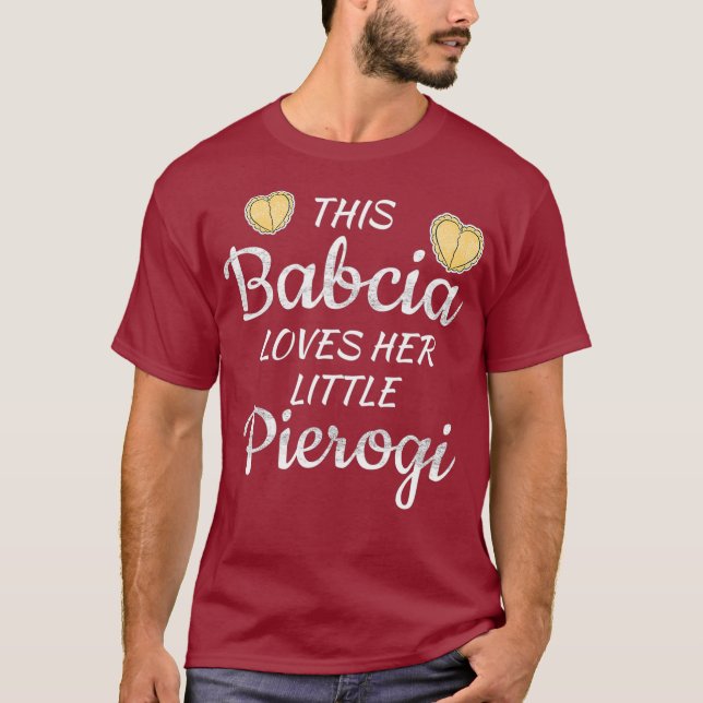 Polska Babcia Grandma kärlek Little Pierogi T Shirt (Framsida)