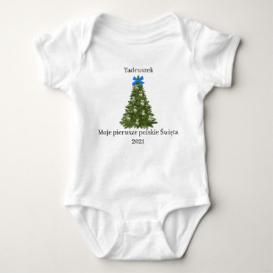 Polska baby 1:a juldräkten Baby Bodydräkt T Shirt