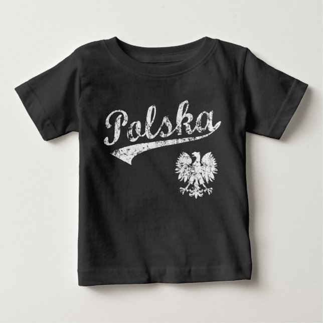 Polska baseballstil tee shirt (Framsida)
