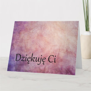 Polska BIG Tackkort i Mauve Dziekuje Ci