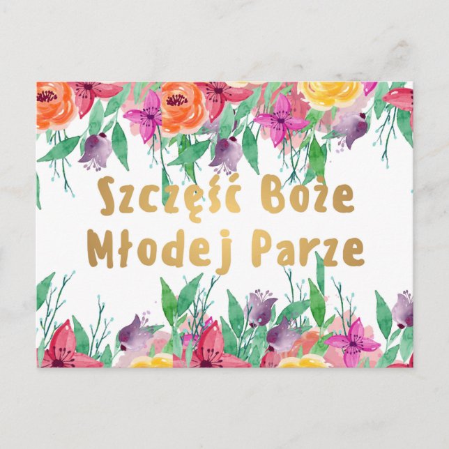 Polska Bröllop po polsku Vykort (Framsida)