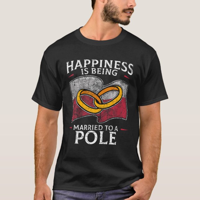 Polska Bröllop, Polen, Roots Pole Flagga T Shirt (Framsida)