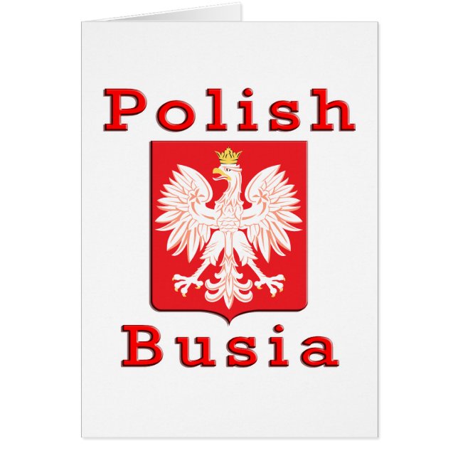 Polska Busia Eagle Hälsningskort (Framsidan)
