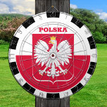 Polska Dartboard och polska Flagga - spel Darttavla<br><div class="desc">Dartboard: Polen och Jackande av Arm,  polska flagga darts,  familjejordspel - kärlek mitt land,  sommarspel,  helgdag,  fars dag,  roligt,  college födelsedagsfest/studenter</div>