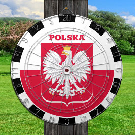 Polska Dartboard och polska Flagga - spel Darttavla