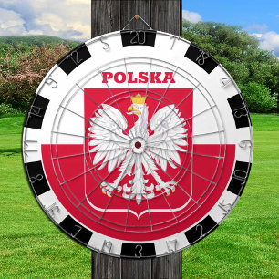 Polska Dartboard och polska Flagga - spel Darttavla