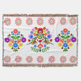 Polska designblommor. filt