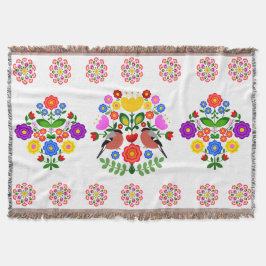 Polska designblommor. filt