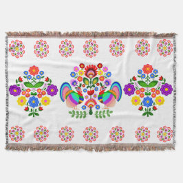 Polska designblommor. filt