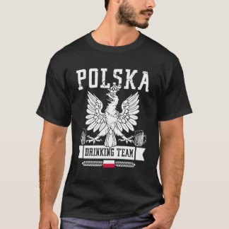 Polska Drinking Team Polen Flagga Py Beer polska T Shirt