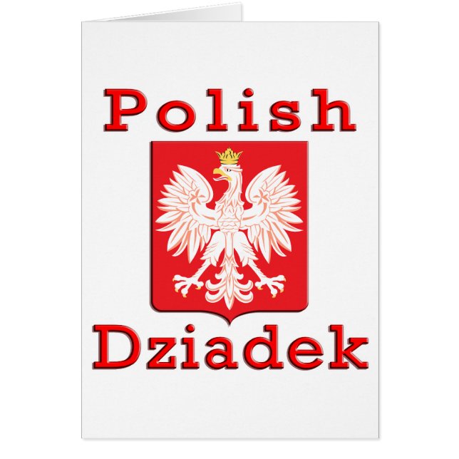 Polska Dziadek Eagle Hälsningskort (Framsidan)