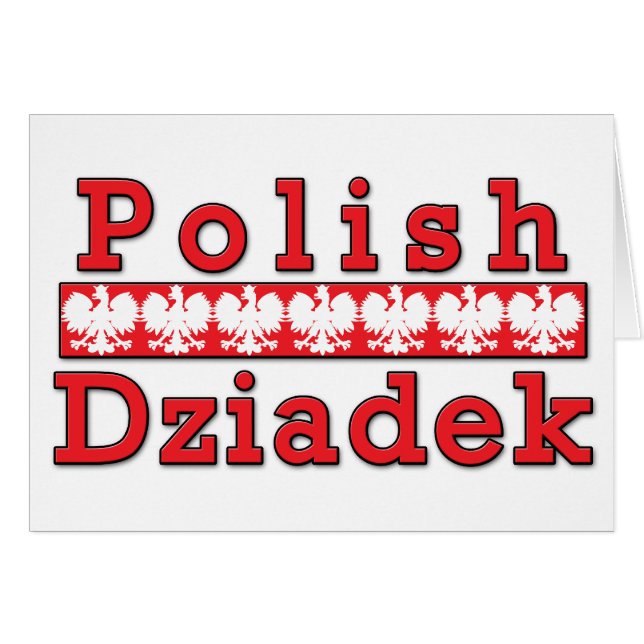 Polska Dziadek Eagles Hälsningskort (Framsidan Horizontal)