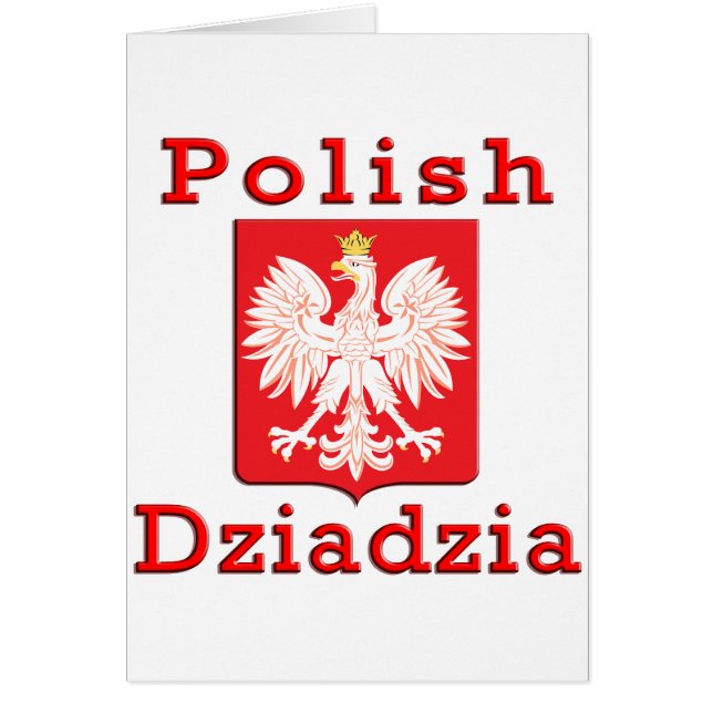 Polska Dziadzia Eagle Hälsningskort (Framsidan)