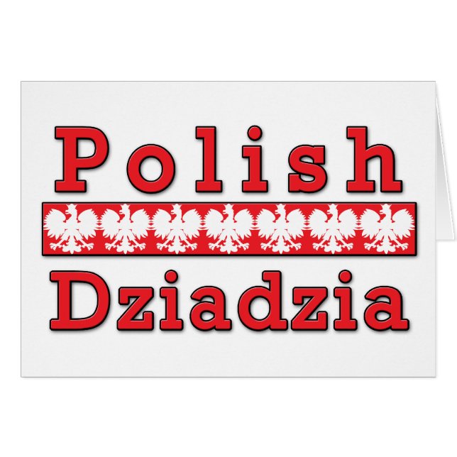 Polska Dziadzia Eagles Hälsningskort (Framsidan Horizontal)