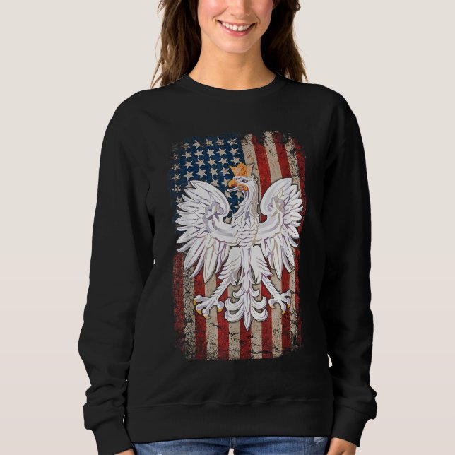Polska Eagle American Pride Polen T Shirt (Framsida)