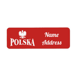Polska Eagle Anpassningsbar-adressetikett Returadress Etikett