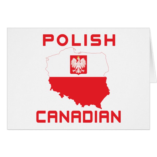 Polska Eagle Canadian Karta Hälsningskort (Framsidan Horizontal)