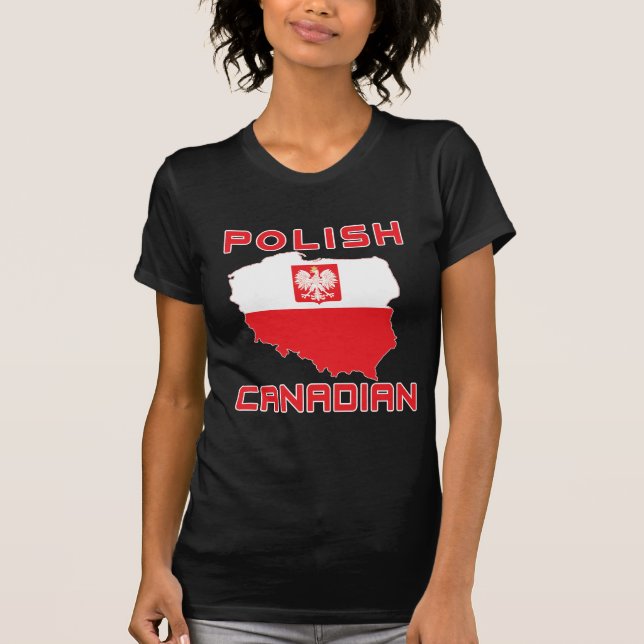 Polska Eagle Canadian Karta T Shirt (Framsida)